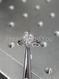 1ct Heart Cut Simulated Diamond Solitaire Wedding Ring Set 14k White Gold Plated