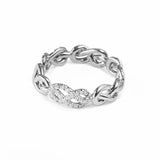 1.2ct Round Cut Diamond Wedding Band Infinity Knot Design 14k White Gold Finish