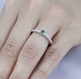 1.3ct Oval Cut Green Emerald Engagement Ring Diamond Accents 14k White Gold Over