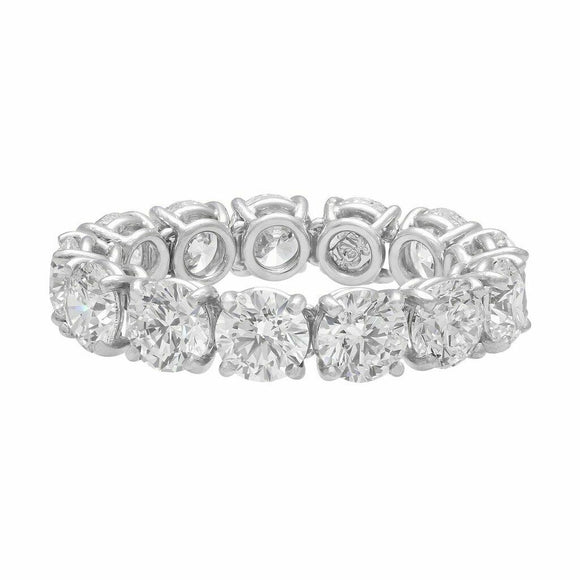 4Ct Round Brilliant Cut Diamond Full Eternity Wedding Band 14K White Gold Finish