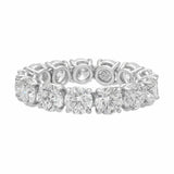 4Ct Round Brilliant Cut Diamond Full Eternity Wedding Band 14K White Gold Finish