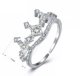 2ct Princess Cut Diamond Engagement Ring 14k White Gold Over Unique Crown Design