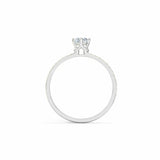 1.2ct Round Cut Diamond Solitaire with Accent Engagement Ring 14k WhiteGold Over