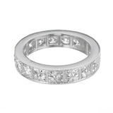 2.2ct Round Cut Diamond Wedding Ring Band Vintage Milgrain 14k White Gold Finish