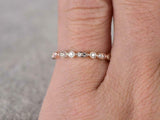 Stackable Full Eternity Wedding Band 1ct Round Cut Diamond 14k Rose Gold Finish