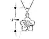 0.4ct Round Cut VVS1D Diamond Flower Pendant 14k White Gold Finish NO CHAIN