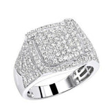 6Ct Round Cut Diamond Unique Stylish Ice Men Engagement Ring 14K White Gold Over