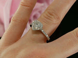 1.5ct Heart Cut Diamond Valentine Solitaire Engagement Ring 14k WhiteGold Finish