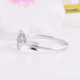 0.15ct Round Cut Diamond Engagement Ring Heart Arrow Promise 14k White Gold Over