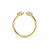 1.2ct Engagement Ring Round Cut Diamond Open Stylish 14k Yellow Gold Finish