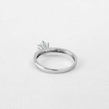 1.65ct Round Diamond Engagement Ring Solitaire with Accents 14k White Gold Over