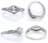 5Ct East West Marquise Cut Diamond Vintage Engagement Ring 14K White Gold Over