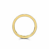 Flush Set Stackable Wedding Band 0.09ct Round Cut Diamond 14k Yellow Gold Finish