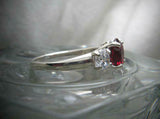 2.5ct Round Cut Pink Ruby Diamond Trilogy Engagement Ring 14k White Gold Finish