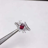 4ct Oval Cut Pink Ruby Engagement Ring Cocktail Bypass 14k White Gold Finish