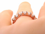 4Ct Asscher Cut VVS1/D Diamond Half Eternity Wedding Band 14K Rose Gold Finish