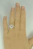 2ct Trillion Cut Peach Morganite Engagement Ring 14k White Gold Finish Infinity