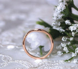 Half Eternity Wedding Ring Band 0.25ct Round Cut Diamond 14k Rose Gold Finish