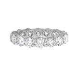 2ct Round Cut Moissanite Iced Full Eternity Wedding Band 14k White Gold Plated