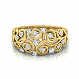 1Ct Round Diamond Twist Filigree Art Deco Engagement Ring 14K Yellow Gold Finish