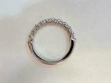 2.7ct Wedding Ring Band Round Cut Diamond Half Eternity 14k White Gold Finish