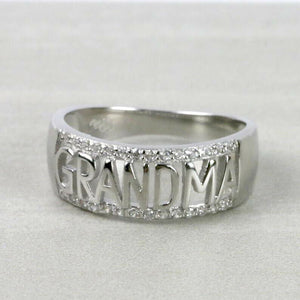 0.5ct Round Cut Diamond Grandmother Gifting Ring 14k White Gold Finish