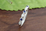 2ct Round Cut Blue Sapphire Marquise Shape Wedding Band Ring 14k White Gold Over