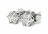 0.15ct Round Cut Diamond Star Round Design Stud Earrings 14k White Gold Finish