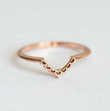 0.1ct Round Cut VVS1 Diamond Engagement Ring 14k Rose Gold Finish Filigree Crown