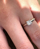 1.1ct Princess Cut Diamond Solitaire Promise Engagement Ring 14k White Gold Over