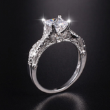 2ct Princess Cut Diamond Engagement Ring 14k White Gold Finish Infinity Vintage