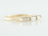 0.3ct Baguette Cut VVS1D Diamond Wedding Band Minimalist 14k Yellow Gold Finish