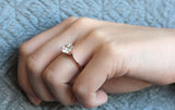 Solitaire Engagement Ring 1ct Round Brilliant Cut Diamond 14k Rose Gold Finish