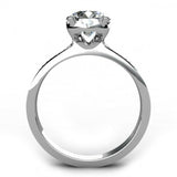 2ct Round Cut Diamond Solitaire w Accents Engagement Ring 14k White Gold Finish