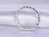 1.1ct Round Cut Black Diamond Stackable Full Eternity Band 14k White Gold Finish