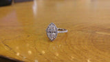 1.5ct Marquise Cut Diamond Accents Halo Engagement Ring 14k White Gold Finish