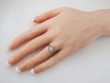 1.2ct Round Cut Diamond Engagement Ring Filigree Vintage 14k White Gold Finish