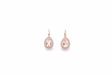 2ct Pear Cut Champagne Morganite Tear Drop Stud Earring 14k Rose Gold Finish New