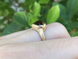 1.5ct Heart Cut Red Garnet Engagement Ring Solitaire Promise 14k YellowGold Over