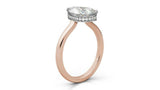 Solitaire Women Engagement Ring 1.5ct Pear Cut VVS1 Diamond 14k Rose Gold Finish