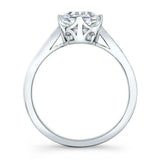 2ct Asscher Cut Diamond Vintage Solitaire with Accents Ring 14k WhiteGold Finish