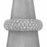 3Ct Round Cut DVVS1 Diamond Half Cluster Wedding Band Ring 14K White Gold Finish