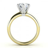 1ct Round Cut VVS1D Diamond Classic Solitaire Engagement Ring 14k Gold Finish