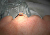 Solitaire Women Engagement Ring 2ct Emerald Cut Diamond 14k White Gold Finish