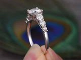 1ct Round Cut Diamond Engagement Ring 14k White Gold Finish Promise Wedding Band