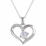 1ct Round Cut VVS1D Diamond Heart Shaped Pendant 14k White Gold Finish NO CHAIN