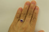 1Ct Round Cut Purple Amethyst Bezel Set Solitaire Ring 14K White Gold Finish