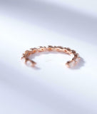 1ct Marquise Cut VVS1D Diamond Wedding Band Open Stackable 14k Rose Gold Finish