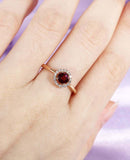 1.7ct Round Cut Pink Ruby Engagement Ring Halo Diamond 14k Yellow Gold Finish