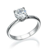 1ct Round Diamond Engagement Ring Classic Solitaire Women 14k White Gold Finish